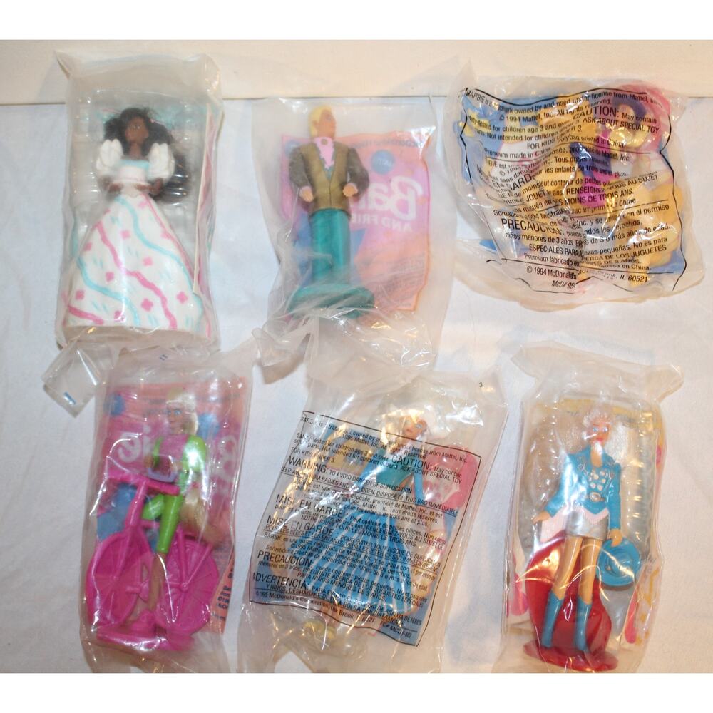 vintage mcdonald toy lot barbie all sealed